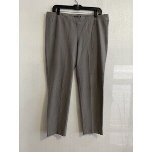 Eileen Fisher Gray Preppy Ankle Pants L Minimalist Office Business Casual D18